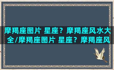 摩羯座图片 星座？摩羯座风水大全/摩羯座图片 星座？摩羯座风水大全-我的网站